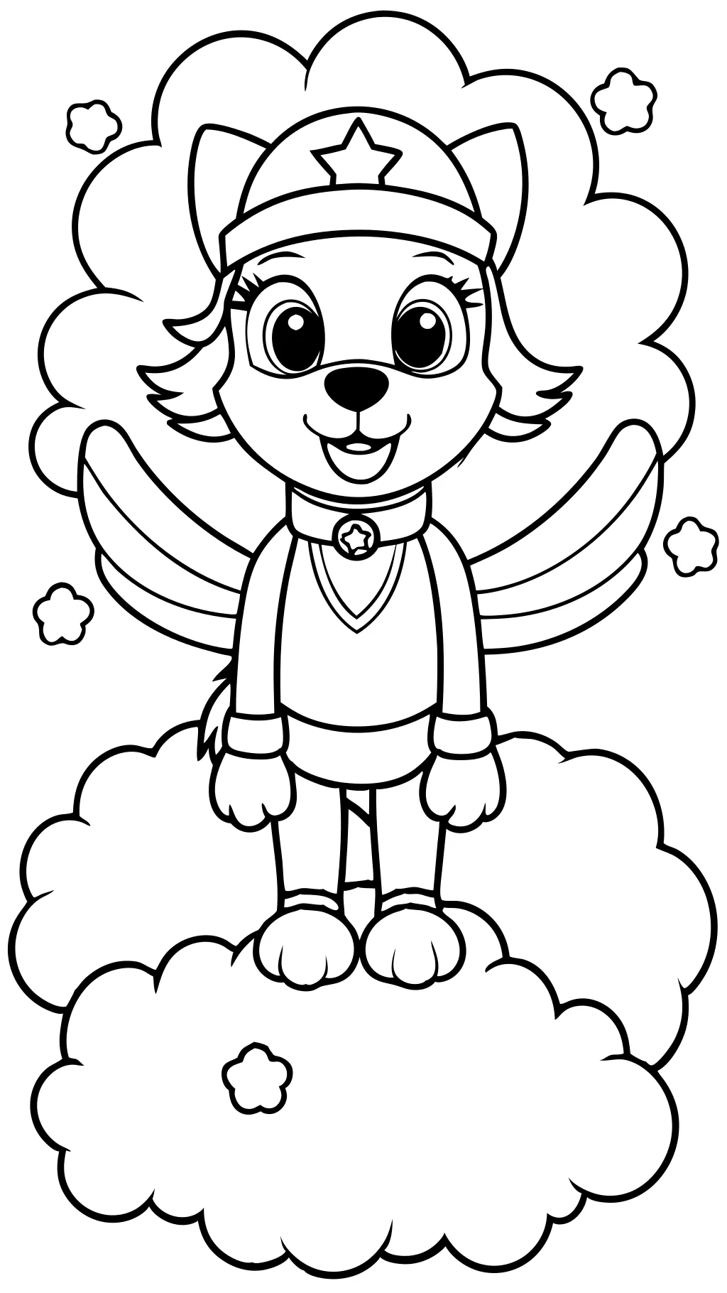 sky paw patrol coloring page